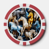 Versprongen paarden poker chips (Voorkant)