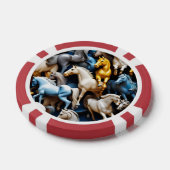 Versprongen paarden poker chips (Enkel)