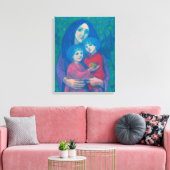Versprookje voor de bedtijd, moeder en kinder moed canvas afdruk (Insitu (Woonkamer))
