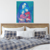 Versprookje voor de bedtijd, moeder en kinder moed canvas afdruk (Insitu (Slaapkamer))