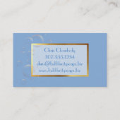 Verspuug marmer bubbels handgemaakte zeepbadblauw visitekaartje (Achterkant)