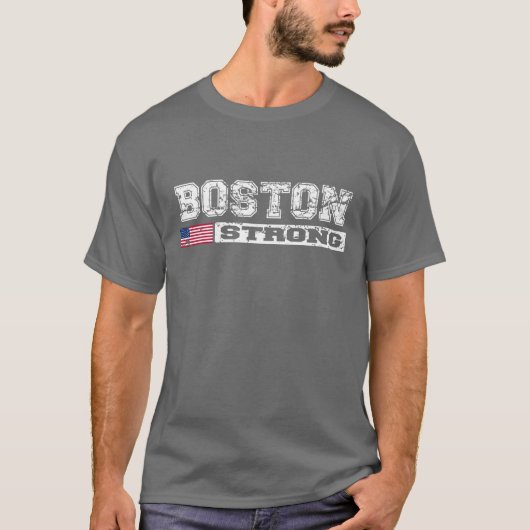 verst BOSTON STRONG U.S. Vlag T-shirt (Voorkant)