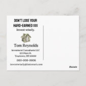 Verstandig beleggen briefkaart (Achterkant)