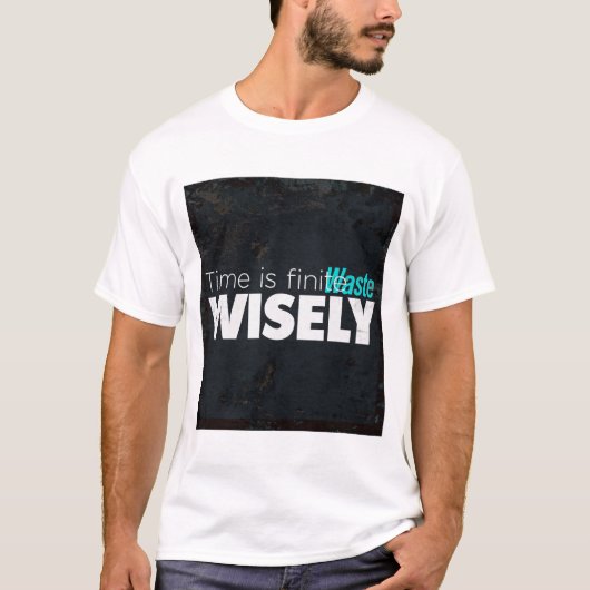 Verstandig - donkerblauwe grunge textuur t-shirt (Voorkant)