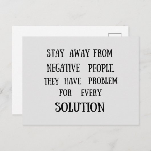 verstandig gezegde over het leven briefkaart (Voorkant / Achterkant)