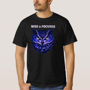 Verstandige & Gefocuste Inspirerende Uil Grafische T-shirt