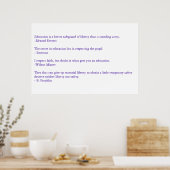 Verstandige Gezegden Poster (Keuken)