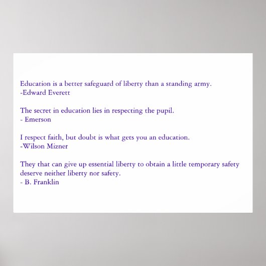 Verstandige Gezegden Poster (Voorkant)