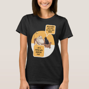 Verstandige kat filosofie humoristische quote t-shirt