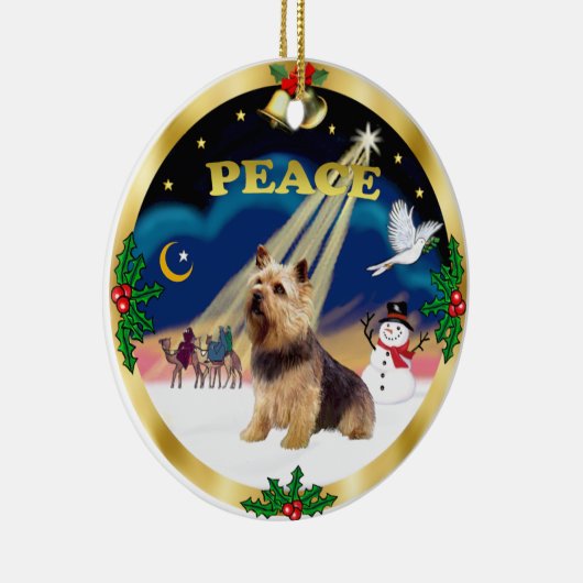 Verstandige Mannen - Norwich Terrier Keramisch Ornament (Rechts)