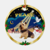 Verstandige Mannen - Norwich Terrier Keramisch Ornament (Voorkant)