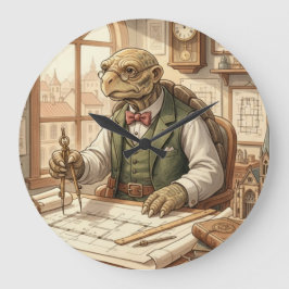 Verstandige Schildpad Architect Vintage Kantoor Mu Grote Klok
