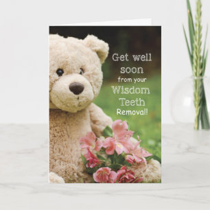 Verstandskiezen Verwijderd, Teddybeer&Bloemen Bete Kaart