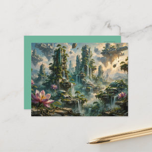 Verstedelijking Vernieuwing Futuristische Post Apo Briefkaart