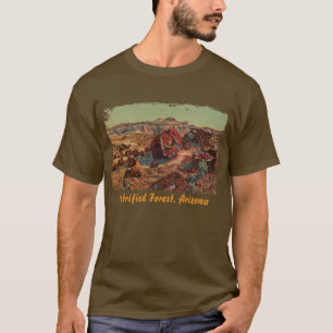 Versteend bos beschilderd Mannen Shirt