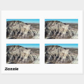 Versteend Bos Blauw Mesa Badlands Woestijn Foto Rechthoekige Sticker (Vel)