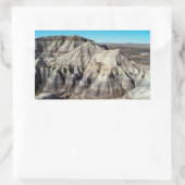 Versteend Bos Blauw Mesa Badlands Woestijn Foto Rechthoekige Sticker (Tas)