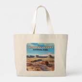 Versteend bos Nationaal Park Arizona Desert Grote Tote Bag (Achterkant)
