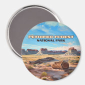 Versteend bos Nationaal Park Arizona Desert Magneet (Voorkant / Achterkant)