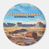 Versteend bos Nationaal Park Arizona Desert Magneet (Voorkant)