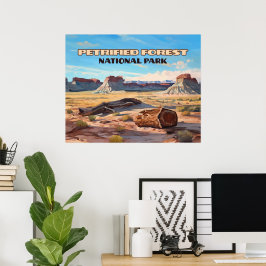 Versteend bos Nationaal Park Arizona Desert Poster