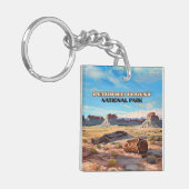 Versteend bos Nationaal Park Arizona Desert Sleutelhanger (Voorkant Links)