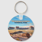 Versteend bos Nationaal Park Arizona Desert Sleutelhanger (Voorkant)