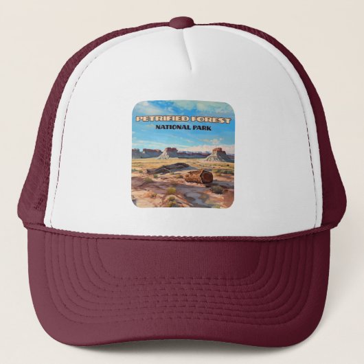 Versteend bos Nationaal Park Arizona Desert Trucker Pet (Voorkant)