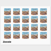 Versteend bos Nationaal Park Arizona Desert Vierkante Sticker (Vel)