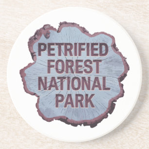 Versteend bos Nationaal Park Boomstronk Zandsteen Onderzetter