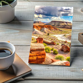 Versteend bos Nationaal Park, geschilderde woestij Briefkaart