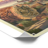 Versteend bos Nationaal Park Litho Kunstwerk Poster (Hoek)