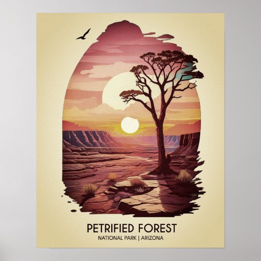 Versteend bos National Park Poster (Voorkant)