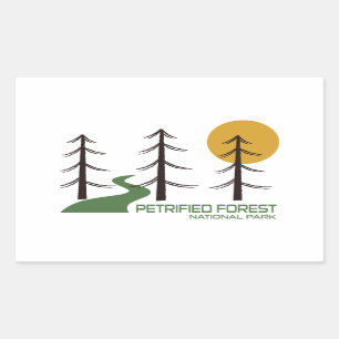 Versteend bos National Park Trail Rechthoekige Sticker