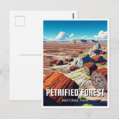 Versteend bos National Park Travel Souvenir Briefkaart (Voorkant / Achterkant)