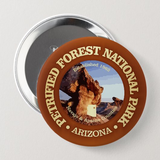 Versteend bos (NP2) Ronde Button 4,0 Cm (Voorkant /achterkant)