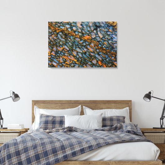 Versteend dinosaurusbot canvas afdruk (Insitu (Slaapkamer))