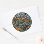 Versteend dinosaurusbot ronde sticker (Envelop)