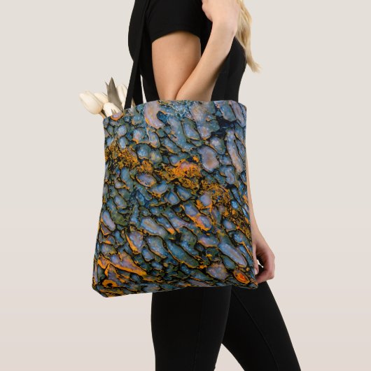 Versteend dinosaurusbot tote bag (Dichtbij)
