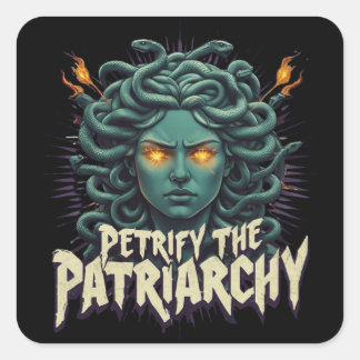 Versteend het Patriarchaat Medusa Empowerment Vierkante Sticker
