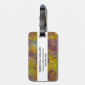 Versteend Hout Bagagelabel (Achterkant verticaal)