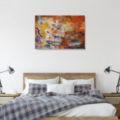 Versteend Hout Bruin Canvas Afdruk (Insitu (Slaapkamer))