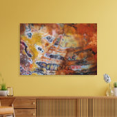 Versteend Hout Bruin Canvas Afdruk (Insitu (Woonkamer))