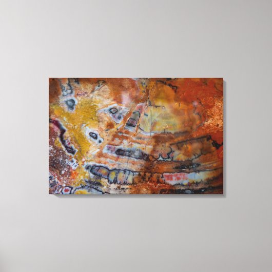 Versteend Hout Bruin Canvas Afdruk (Voorkant)