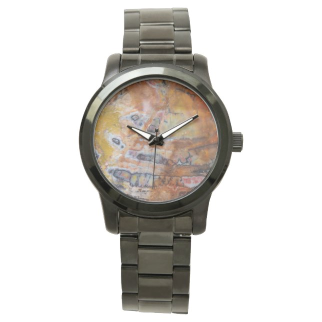 Versteend Hout Bruin Horloge (Voorkant)