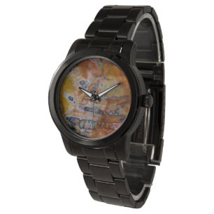 Versteend Hout Bruin Horloge