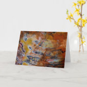 Versteend Hout Bruin Kaart (Gele Bloem)