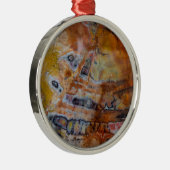 Versteend Hout Bruin Metalen Ornament (Rechts)