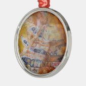 Versteend Hout Bruin Metalen Ornament (Links)