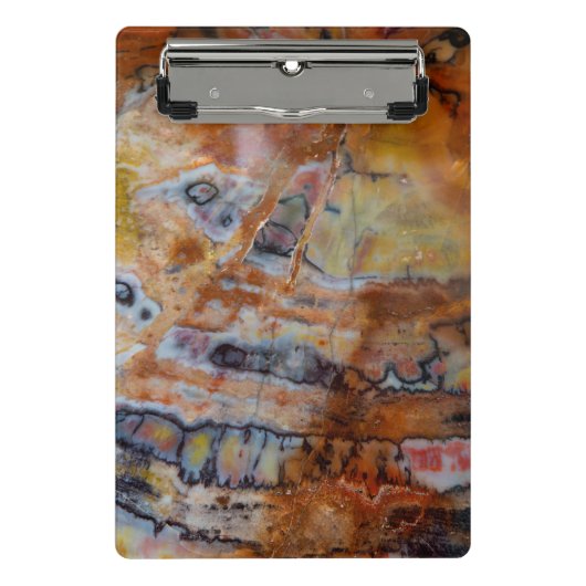 Versteend Hout Bruin Mini Klembord (Voorkant)